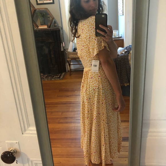 Free People 🌼 in full bloom 🌼 ivory yellow dress - Picture 4 of 7